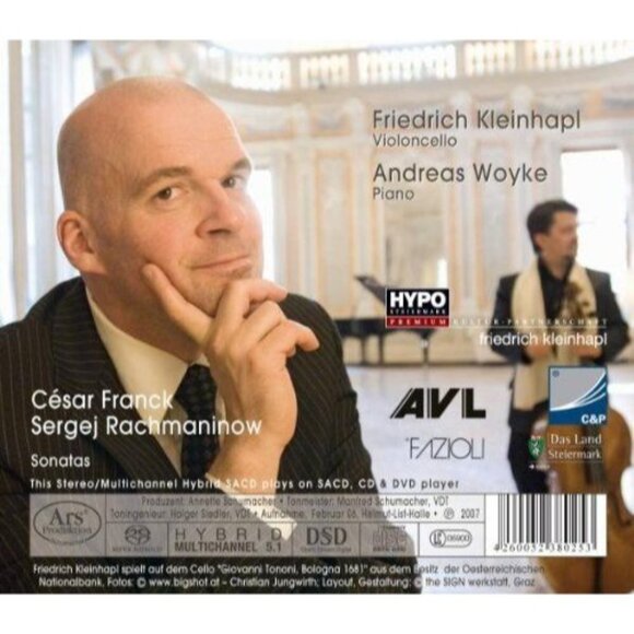 Friedrich Kleinhapl and Andreas Woyke Sonatas Franck Rachmaninov CD Hybrid NEW - Picture 2 of 2